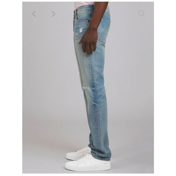 Prps Men’s Demon Peony Floral Embroidery Straight Leg Slim Fit Jean - Picture 5 of 16